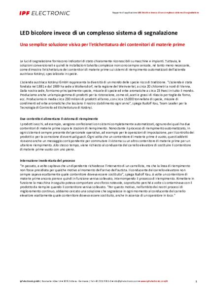 LED bicolore invece di un complesso sistema di segnalazione