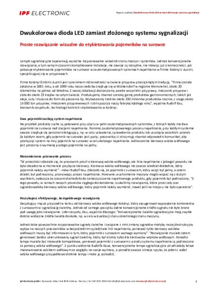 Dwukolorowa dioda LED zamiast złożonego systemu sygnalizacji