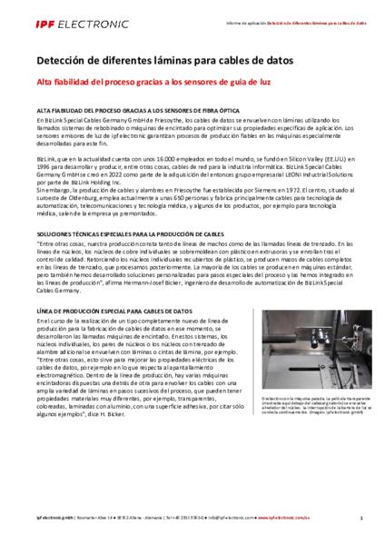 Detección de diferentes láminas para cables de datos
