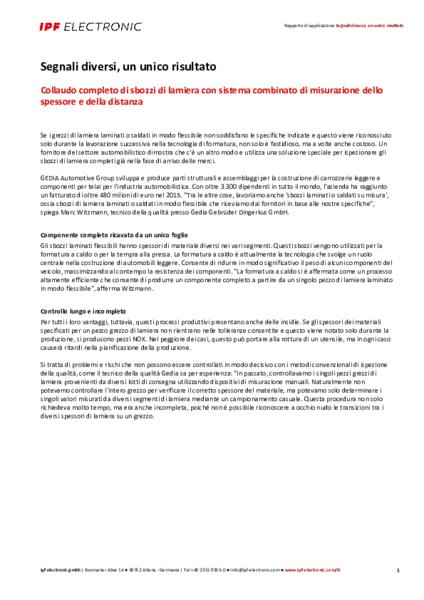 Segnali diversi, un unico risultato