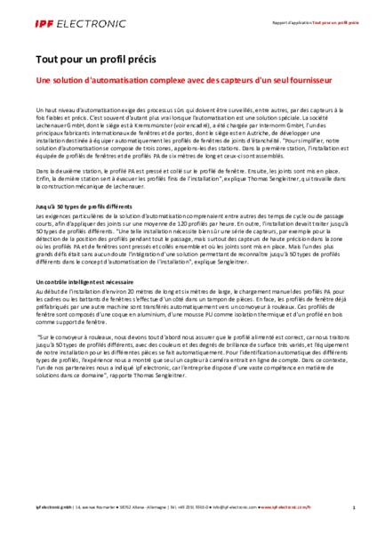 Tout pour un profil précis
