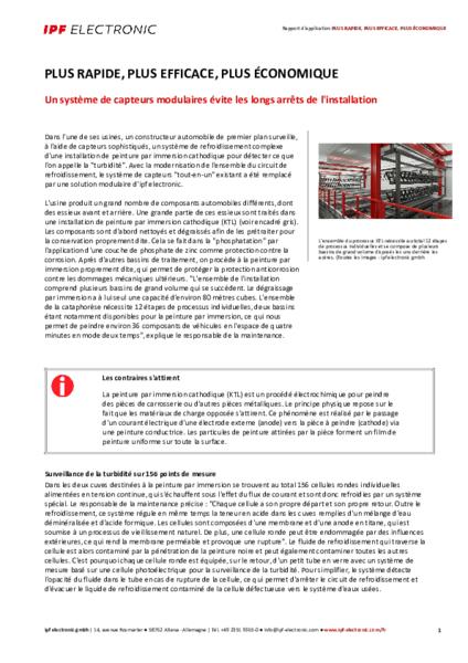 PLUS RAPIDE, PLUS EFFICACE, PLUS ÉCONOMIQUE