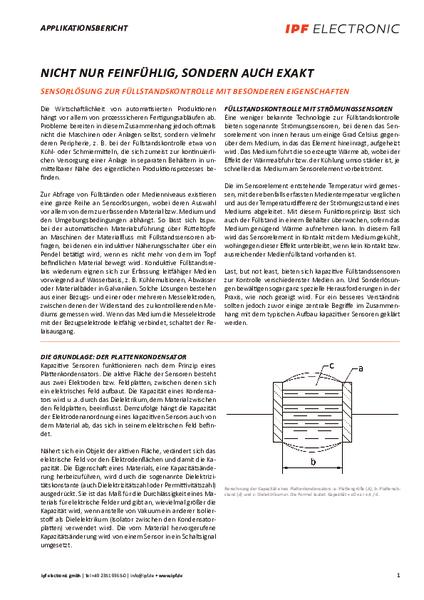 Nicht nur feinfühlig, sondern auch exakt