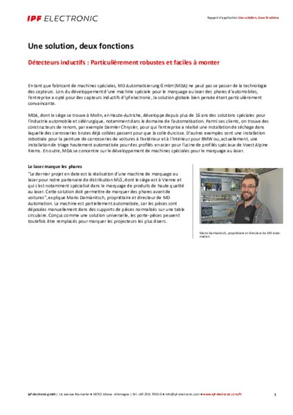 Une solution, deux fonctions