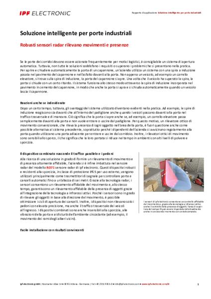 Soluzione intelligente per porte industriali