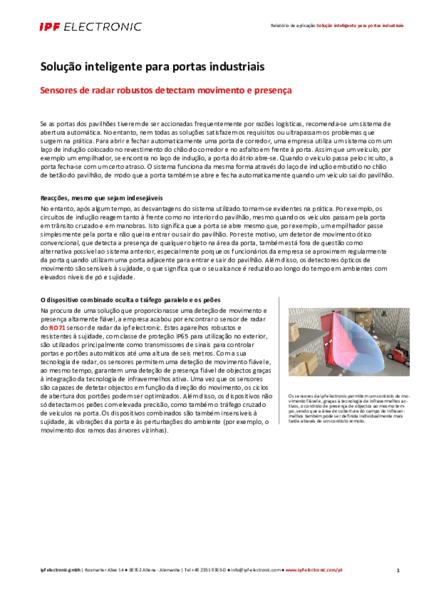Solução inteligente para portas industriais