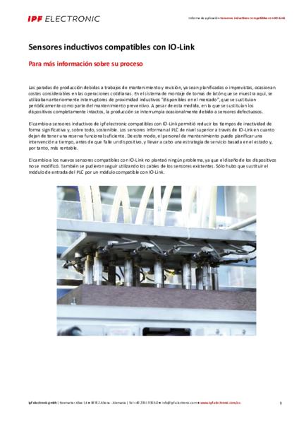 Sensores inductivos compatibles con IO-Link