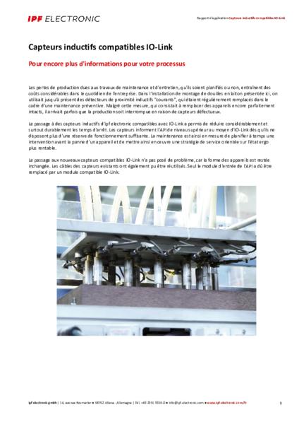 Capteurs inductifs compatibles IO-Link