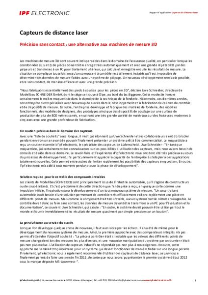 Capteurs de distance laser