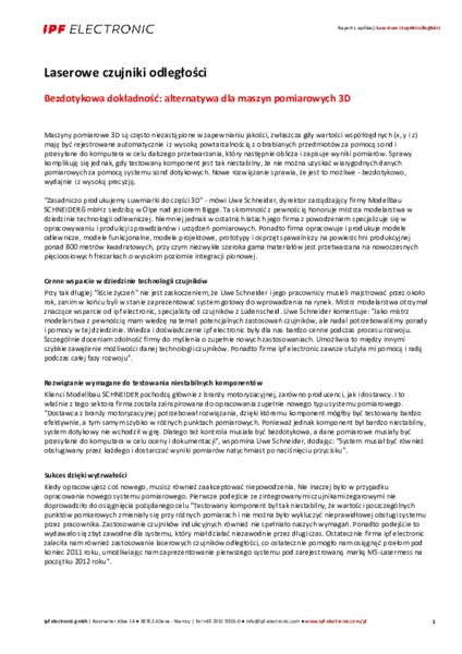 Laserowe czujniki odległości