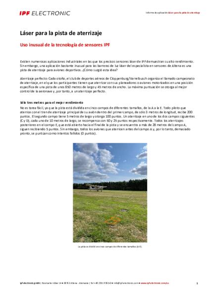 Láser para la pista de aterrizaje