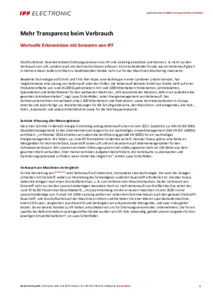 Mehr Transparenz beim Verbrauch