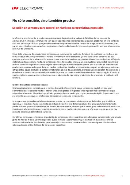 No sólo sensible, sino también preciso