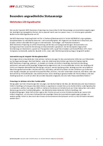 Besonders ungewöhnliche Statusanzeige