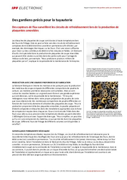 Des gardiens précis pour la tuyauterie