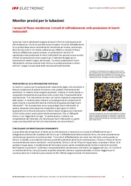 Monitor precisi per le tubazioni