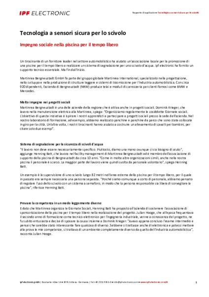 Tecnologia a sensori sicura per lo scivolo