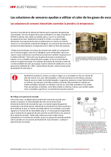 Las soluciones de sensores ayudan a utilizar el calor de los gases de escape de forma inteligente