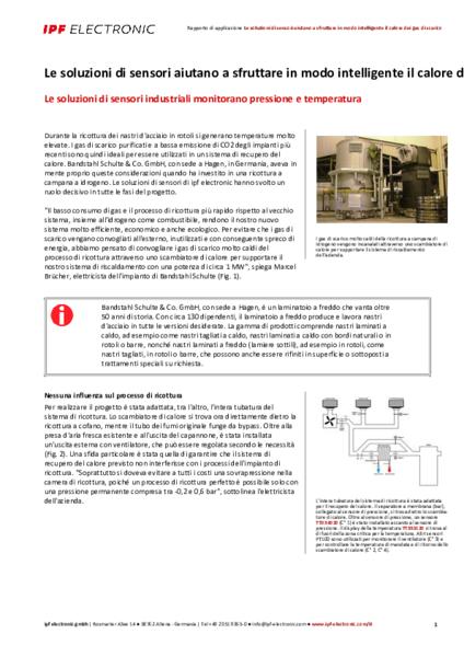 Le soluzioni di sensori aiutano a sfruttare in modo intelligente il calore dei gas di scarico