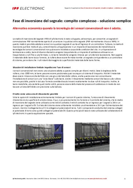 Fase di inversione del segnale: compito complesso - soluzione semplice