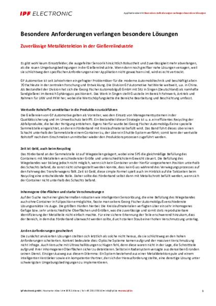 Besondere Anforderungen verlangen besondere Lösungen