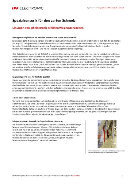 Spezialsensorik für den zarten Schmelz