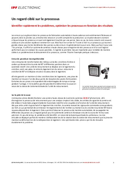 Un regard ciblé sur le processus