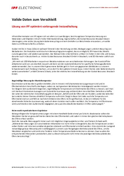 Valide Daten zum Verschleiß