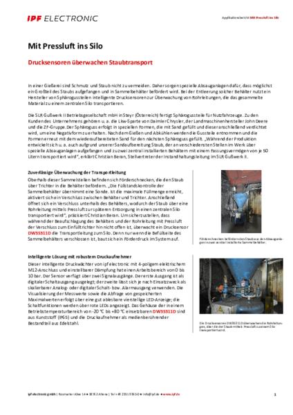 Mit Pressluft ins Silo