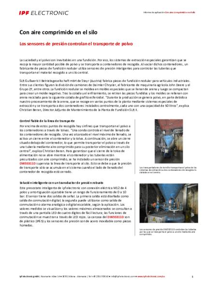 Con aire comprimido en el silo