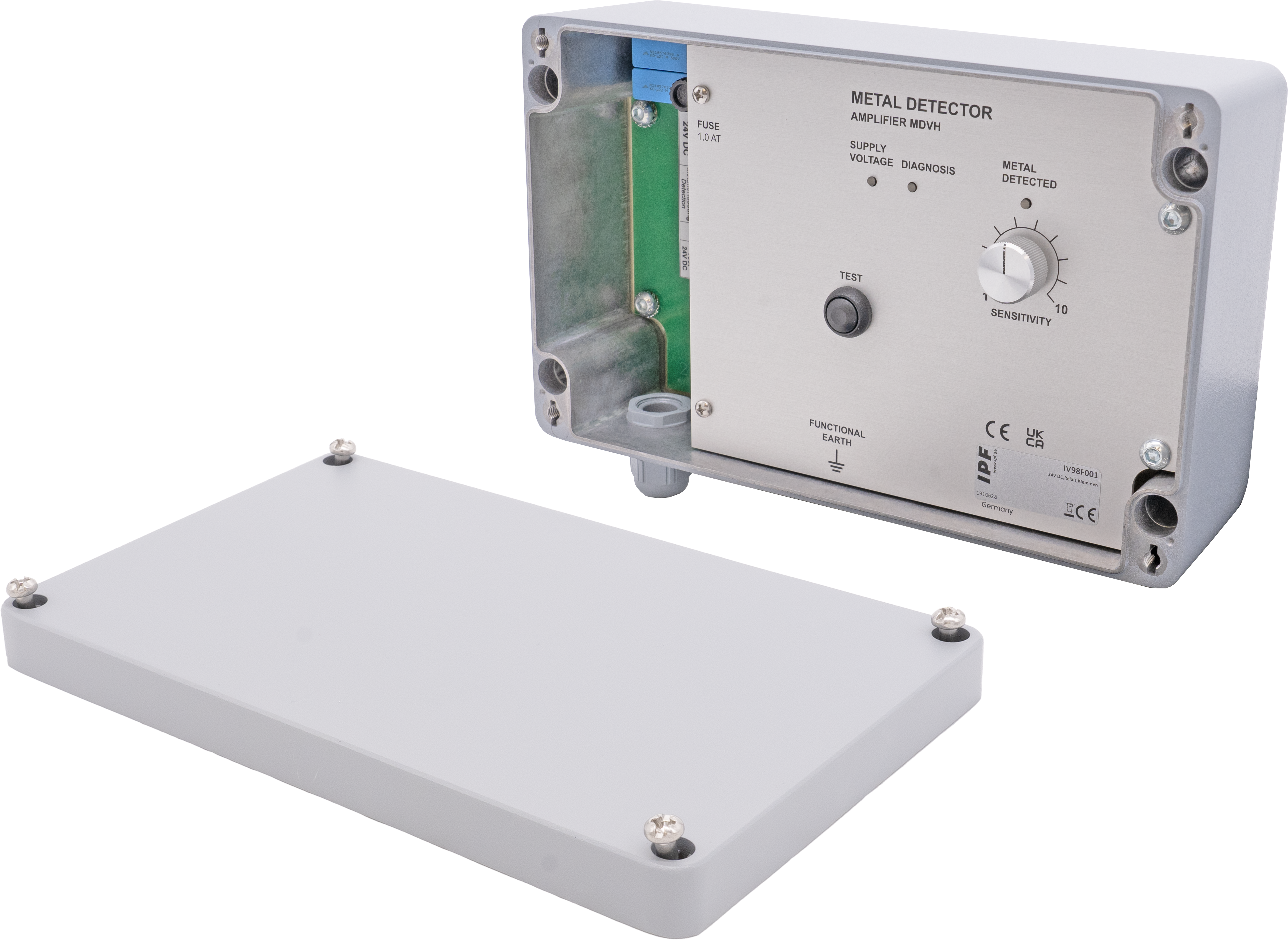 Verstärker Induktiv, 260x160x93mm, 24V DC, Wechsler (NO/NC), Klemmen, IP67, Alu, LED