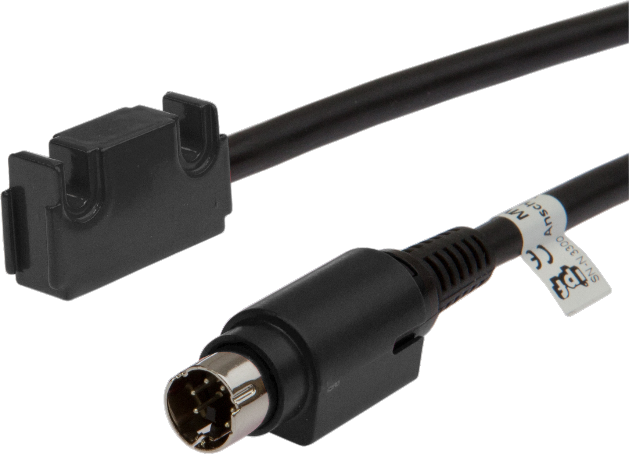 Displacement sensor, magnetic, 15x27x7.8mm, relative, 10µm, Sn: 0.1-2, cable tail 12m PUR/PVC, IP67, aluminum, 5m/s