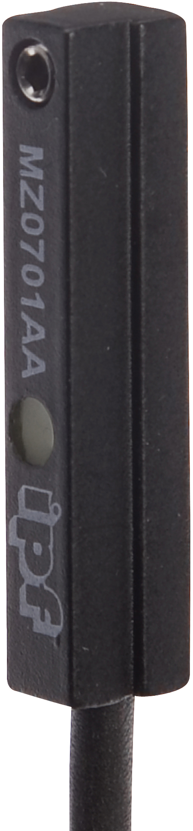 Sensor Magnetisch, Zylinder, 6,2mm T-Nut, 6,3x30x6,2mm, 10-30V DC, 1x PNP NO, Kabel 5m PUR (Polyurethan), IP67, Zinkdruckguss, LED, 2,5mT, Einbau seitlich, Kurzer Überfahrweg, Lage der Sensorfläche Gerätemitte