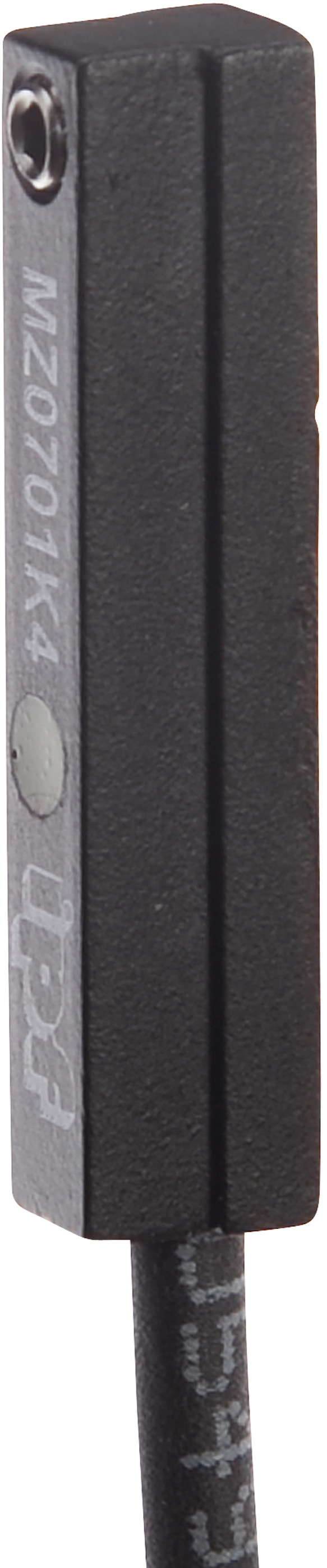 Sensor Magnetisch, Zylinder, 6,2mm T-Nut, 6,3x30x6,2mm, 10-30V DC, 1x PNP NO, M8-Kabelstecker 3polig 1m PUR (Polyurethan), IP67, Zinkdruckguss, LED, 2,5mT, Einbau seitlich, Kurzer Überfahrweg, Lage der Sensorfläche Gerätemitte