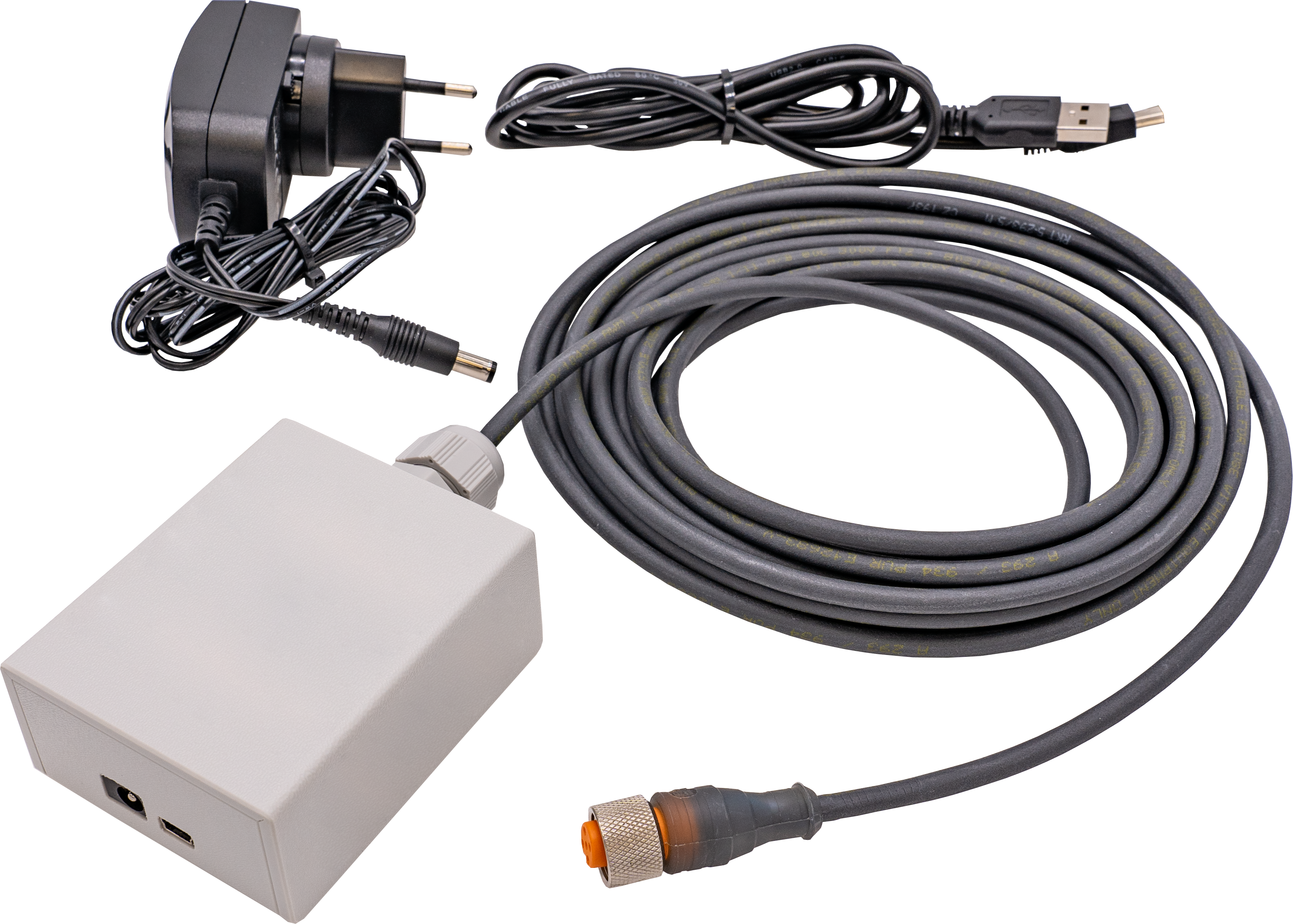 Anschlusskabel RS485/USB, 5m, Schnittstellenadapter, USB-A Stecker, M12 Dose 5polig gerade