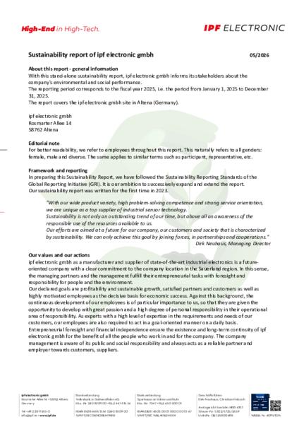 Sustainability report